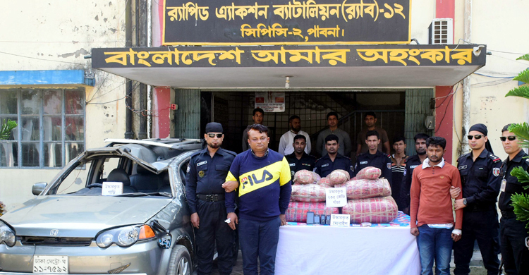 জিপ গাড়িতে ৬ মণ গাঁজা