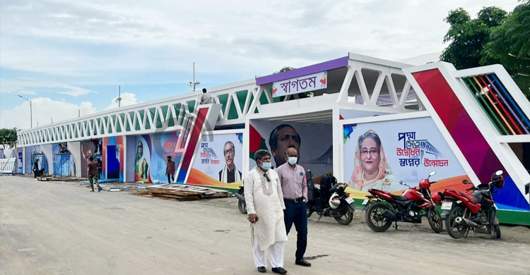 পদ্মা সেতু উদ্বোধনের জন্য প্রস্তুত মাওয়া পাড়