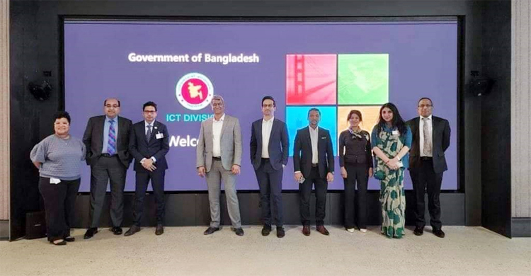 মাইক্রোসফটের কার্যালয় ঘুরে দেখলেন প্রতিমন্ত্রী পলক