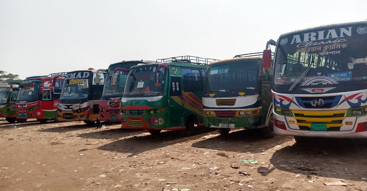 পিরোজপুরে বাস-লঞ্চ চলাচল বন্ধ