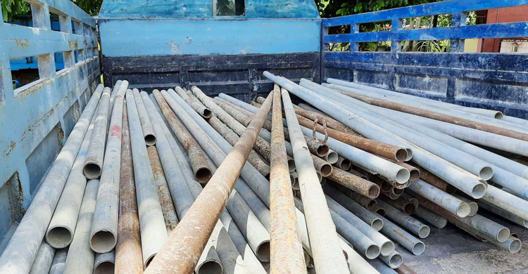 রামপাল বিদ্যুৎ প্রকল্পের ২০ টন পাইপবোঝাই তিন ট্রাক উদ্ধার