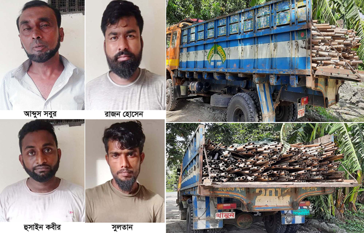 রামপাল বিদ্যুৎ প্রকল্পের ২০ টন পাইপবোঝাই তিন ট্রাক উদ্ধার