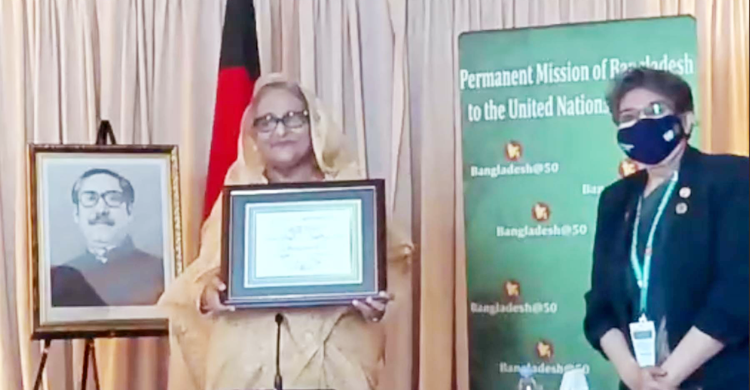 ‘এসডিজি প্রোগ্রেস অ্যাওয়ার্ড’ পেলেন প্রধানমন্ত্রী