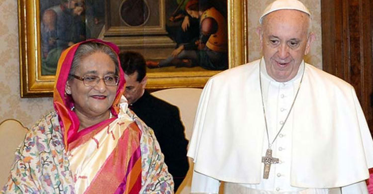 প্রধানমন্ত্রীর সঙ্গে পোপের সাক্ষাৎ