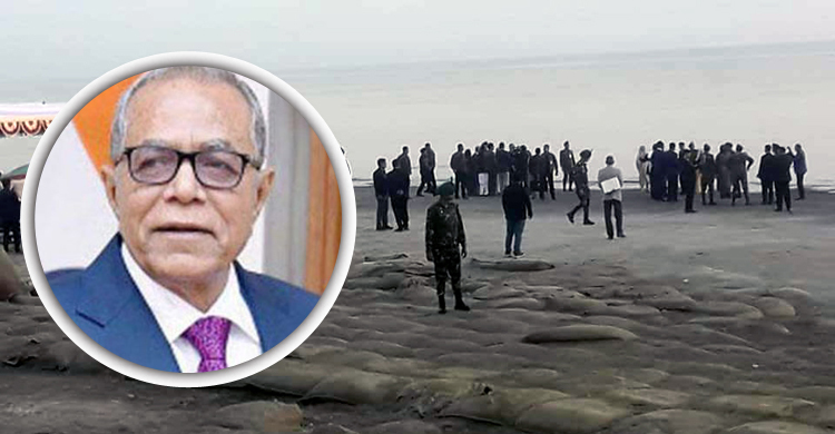 সপরিবারে কুয়াকাটায় সূর্যাস্ত দেখলেন রাষ্ট্রপতি