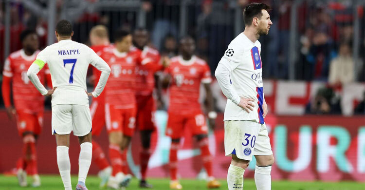 মেসি-এমবাপেদের বিদায় করে কোয়ার্টারে বায়ার্ন