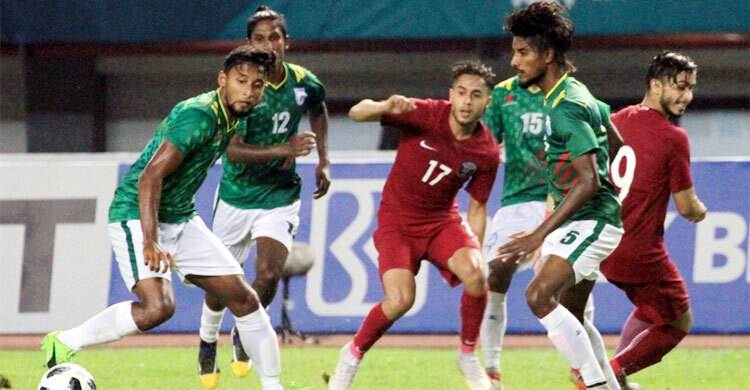 কাতারের বিপক্ষে প্রথমার্ধে ২ গোলে পিছিয়ে বাংলাদেশ