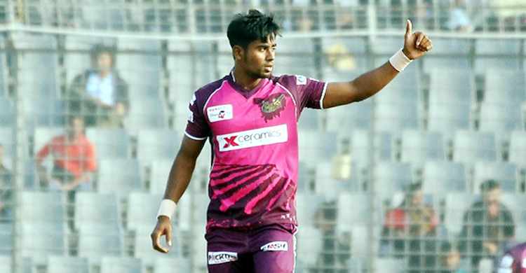 এক ওভারে দুইবার স্টাম্প উড়ালেন তরুণ পেসার রাজা