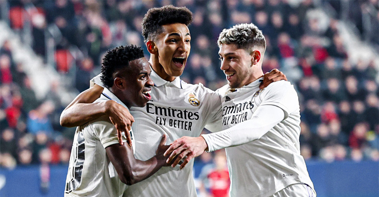 ওসাসুনাকে হারিয়ে বার্সার ওপর চাপ বাড়ালো রিয়াল মাদ্রিদ