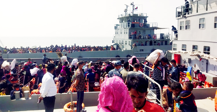 ভাসানচরে পৌঁছাল আরও ১৬৫৪ রোহিঙ্গা