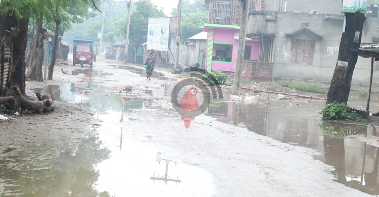 এক সড়কের বেহাল দশায় ভোগান্তিতে ২৫ গ্রামের মানুষ