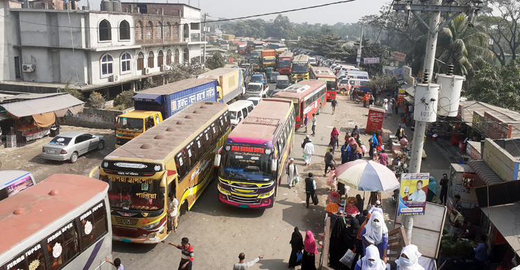 ঢাকা-চট্টগ্রাম মহাসড়কে ১০ কিলোমিটার যানজট