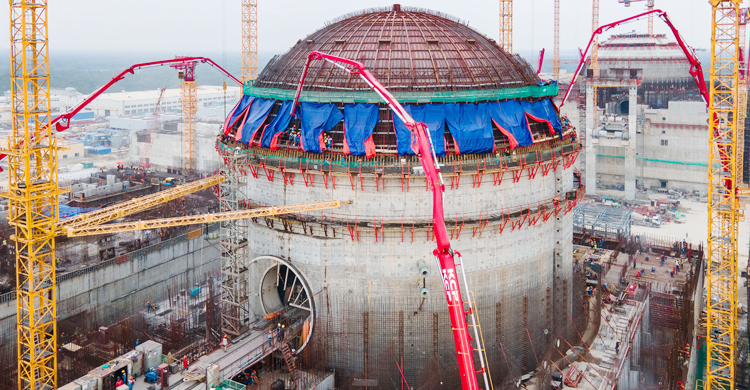 রূপপুর প্রকল্প: দ্বিতীয় ইউনিটে অভ্যন্তরীণ কন্টেইনমেন্ট নির্মাণ