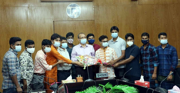 উপাচার্য ও উপ-উপাচার্যের সঙ্গে রাবি প্রেস ক্লাব সদস্যদের সাক্ষাৎ