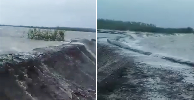 ঘূর্ণিঝড় আম্ফানের তাণ্ডবে ডুবে গেছে সাতক্ষীরার তিন গ্রাম