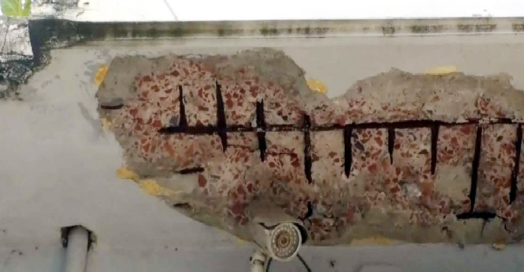 হাসপাতালের পলেস্তারা খসে পড়ে আহত বৃদ্ধার মাথায় ২৮ সেলাই