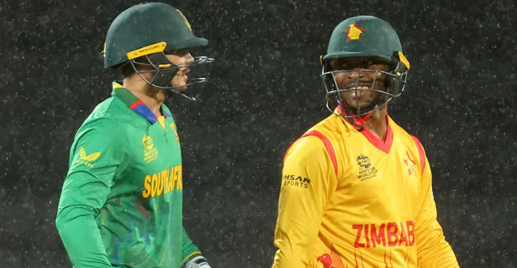 দক্ষিণ আফ্রিকার জয় কেড়ে নিলো বৃষ্টি