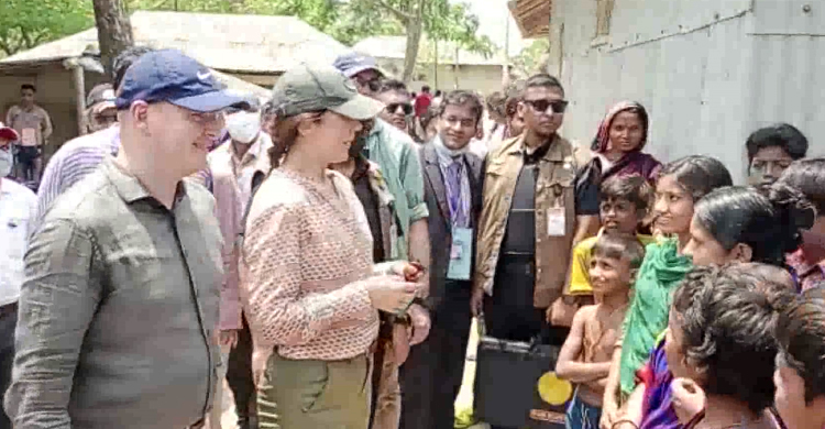 জলবায়ু পরিবর্তনের প্রভাব দেখতে শ্যামনগরে ডেনমার্কের রাজকুমারী