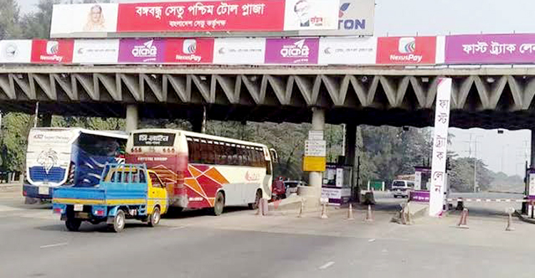 ২৪ ঘণ্টায় বঙ্গবন্ধু সেতুতে ৩ কোটি ১৪ লাখ টাকার টোল আদায়