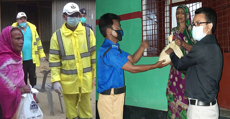 খাদ্য সামগ্রী পেলেন সোহাগপুরের বিধবারা