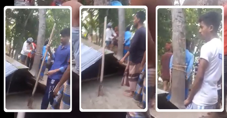 দুই যুবককে গাছের সঙ্গে বেঁধে নির্যাতন