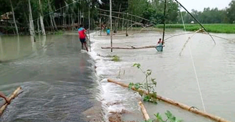 সিরাজগঞ্জে বাড়ছে যমুনার পানি, তলিয়ে গেছে সড়ক-ঘরবাড়ি