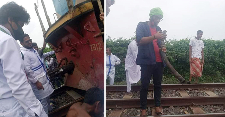 গরুর সঙ্গে ধাক্কা লেগে কুড়িগ্রাম এক্সপ্রেস ট্রেন বিকল!