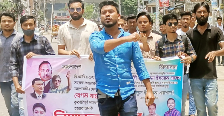 বাঙলা কলেজ ছাত্রদলের বিক্ষোভ মিছিল