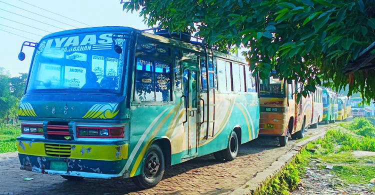 পাঁচ দফা দাবিতে সুনামগঞ্জে অনির্দিষ্টকালের বাস ধর্মঘট