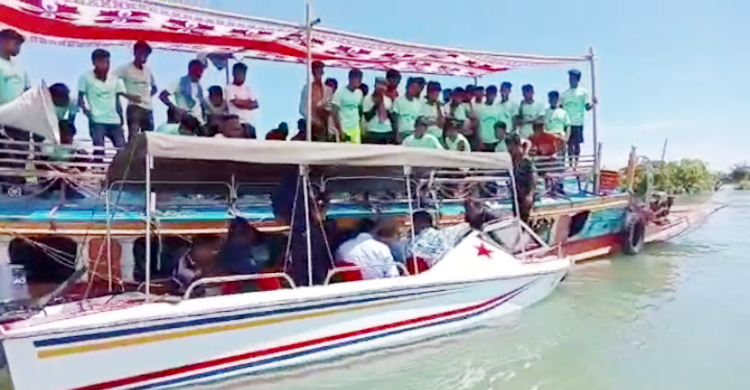 হাওরে বিকট শব্দে গান বাজিয়ে ঘোরাঘুরি, ১৭ নৌযানকে জরিমানা