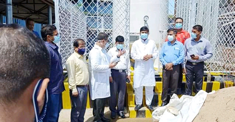 সুনামগঞ্জ সদর হাসপাতালে লিকুইড অক্সিজেন প্ল্যান্ট চালু