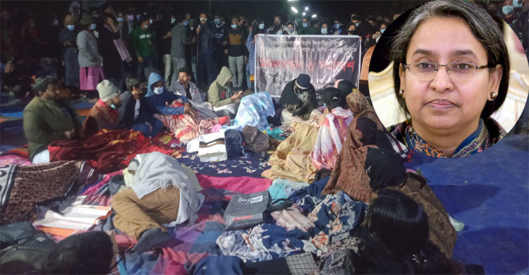 অনশন ভাঙতে শিক্ষামন্ত্রীর ফের অনুরোধ, শিক্ষার্থীদের ‘না’