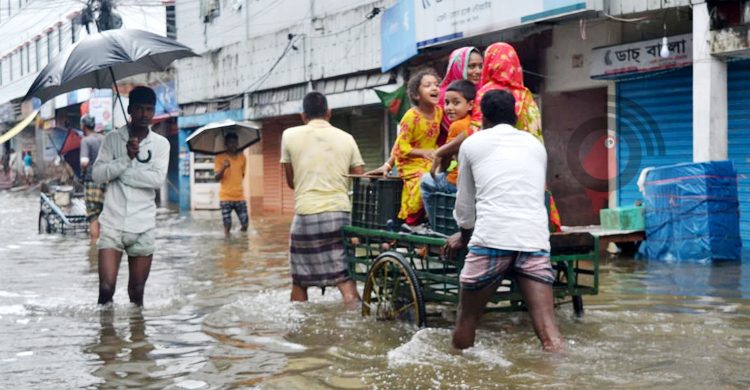 সিলেটে বৃষ্টিতে বন্যা পরিস্থিতির অবনতির শঙ্কা