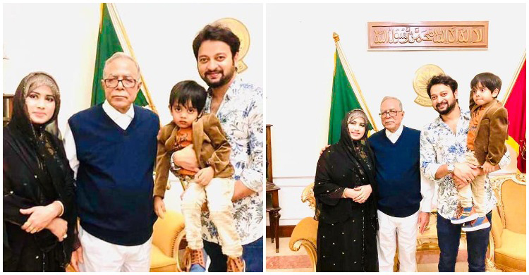 স্ত্রী-পুত্র নিয়ে রাষ্ট্রপতির সঙ্গে নায়ক সাইমনের সাক্ষাৎ