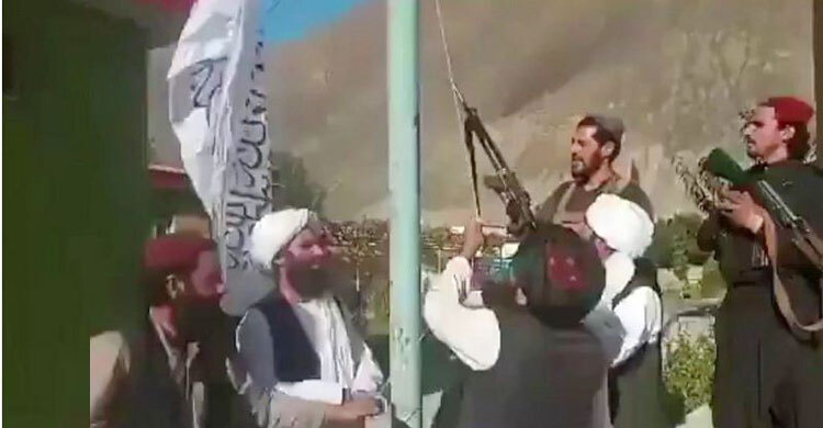 Taliban raise flag over resistance stronghold