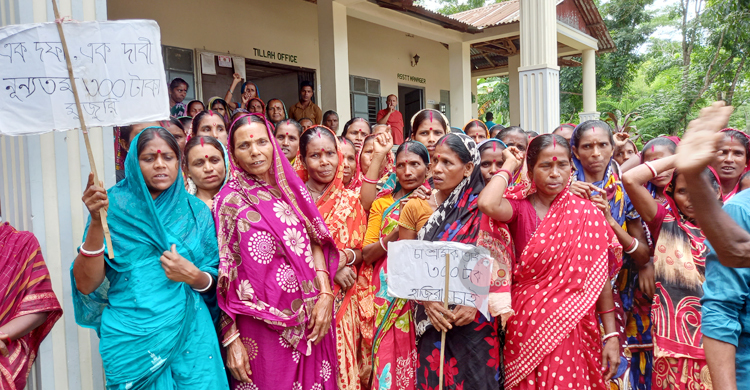 আন্দোলন প্রত্যাহারের পরও মিটিং-মিছিলে চা শ্রমিকরা