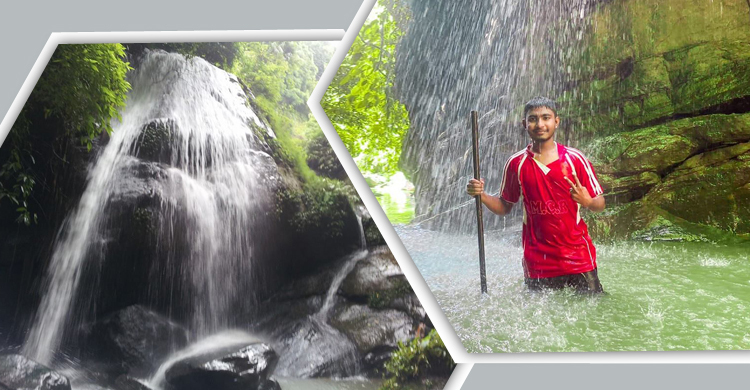 বৃষ্টিতে পর্যটকরা ছুটছেন বোয়ালিয়া ঝরনায়