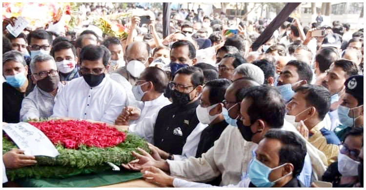 শহীদ মিনারে এইচ টি ইমামকে শেষ শ্রদ্ধা | ০৪ মার্চ ২০২১