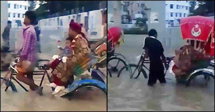 বন্যায় সিলেট নগরে বিয়ে, রিকশায় বরের বাড়ি যাচ্ছেন কনে | শুক্রবার, ২০ মে ২০২২