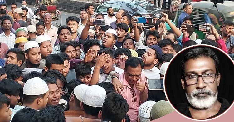 মরদেহ নিয়ে রাস্তায় সহকর্মীদের বিক্ষোভ