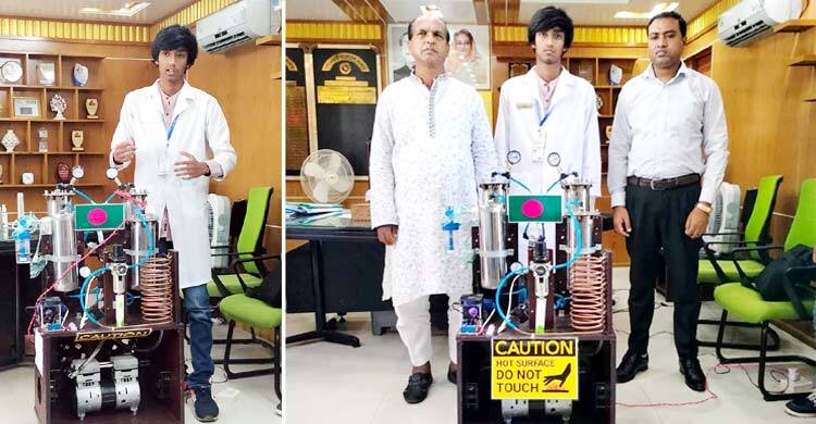অল্প খরচের অক্সিজেন প্ল্যান্ট বানাল ১০ম শ্রেণির ছাত্র তারিফ
