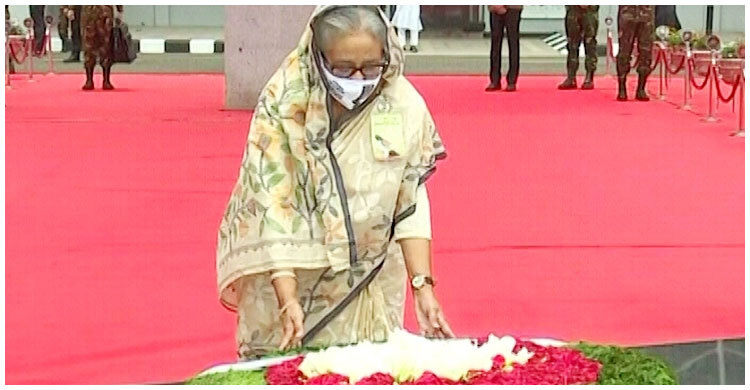 বঙ্গবন্ধুর প্রতিকৃতিতে প্রধানমন্ত্রীর শ্রদ্ধা | ০৭ মার্চ ২০২১
