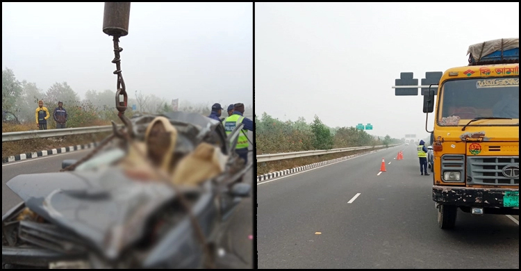 Mother, two daughters killed in Faridpur road crash