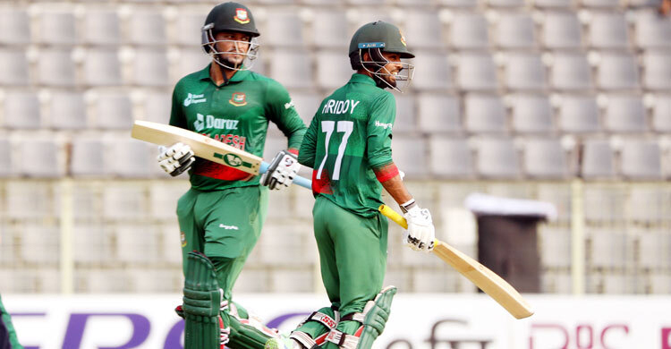 Shakib and Hridoy help Bangladesh post their highest ODI total
