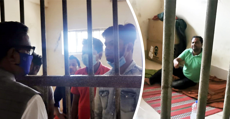 কোম্পানীগঞ্জ থানা হাজতের ছবি ফেসবুকে ভাইরাল
