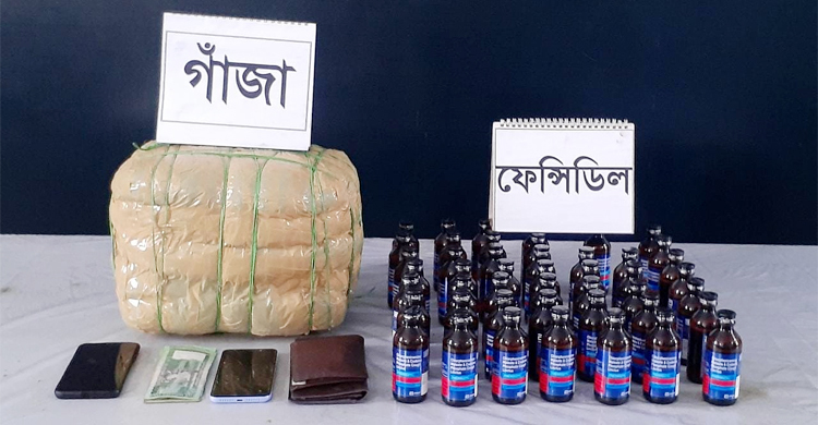 প্রাইভেটকারের সিটের নিচে মিলল গাঁজা-ফেনসিডিল