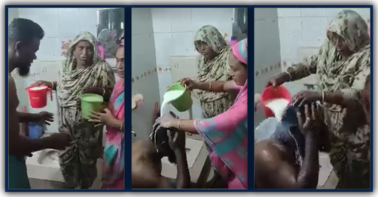 নির্বাচনে জিতে দুধ দিয়ে গোসল যুবদল নেতার, পরে চাইলেন ক্ষমা