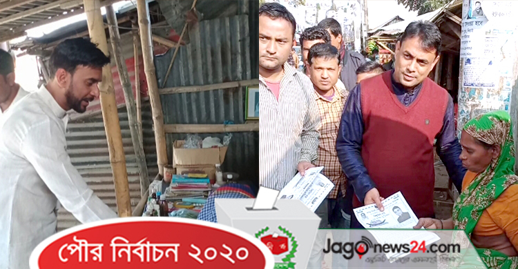 দিরাই পৌরসভায় ভোট: উন্নয়নের ফুলঝুড়ি নিয়ে পাড়া-মহল্লায় প্রার্থীরা
