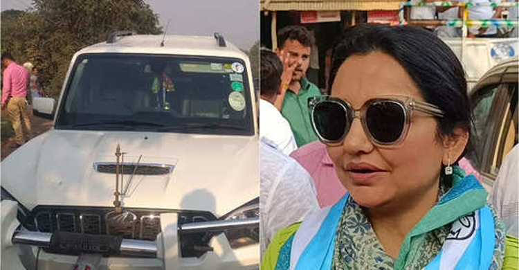 দুর্ঘটনার কবলে জুন মালিয়ার গাড়ি