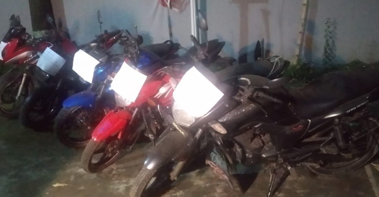 ৫ চোরাই মোটরসাইকেল উদ্ধার, গ্রেফতার ৩